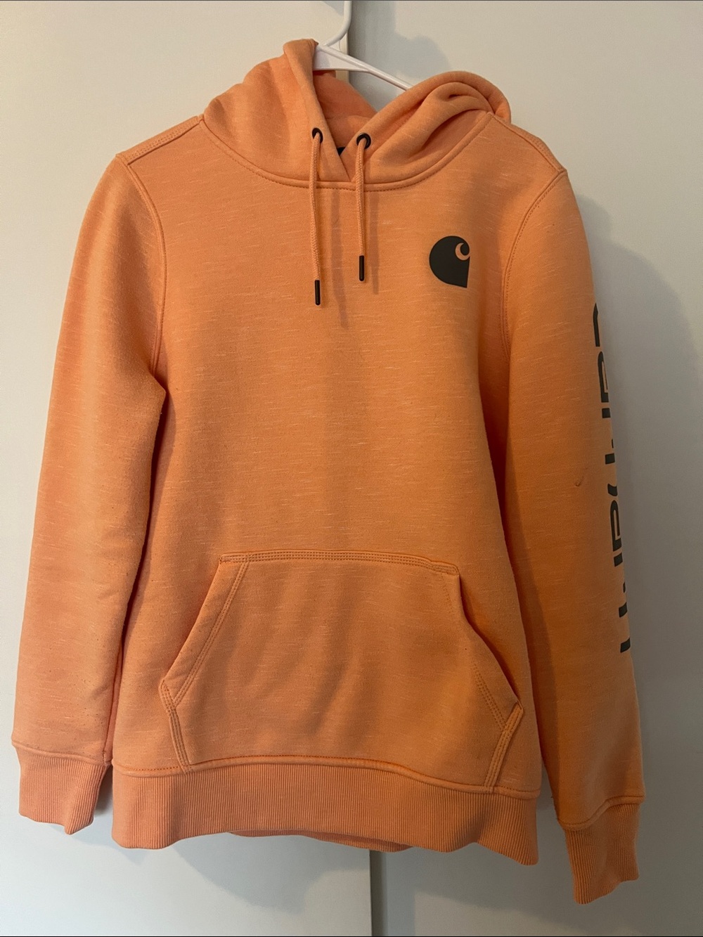 Carhartt Light Orange Hoodie with Chest Logo